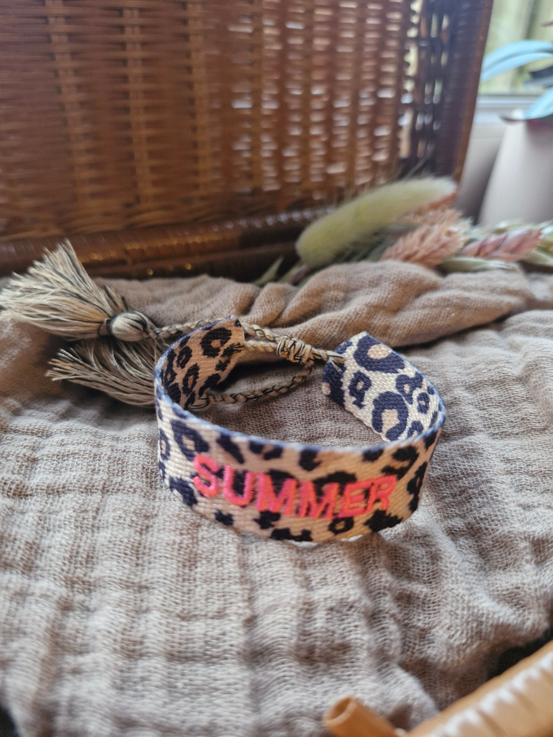 Stoffen armbaje luipaard summer