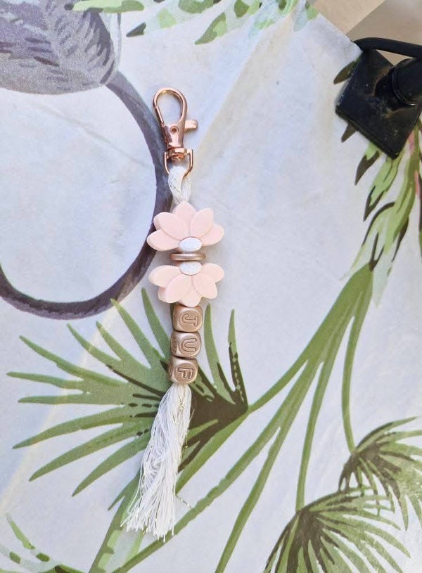 Sleutelhanger halve bloem 2