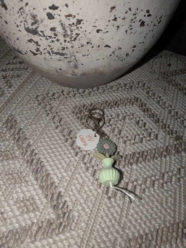 Sleutelhanger liefs groen bloem