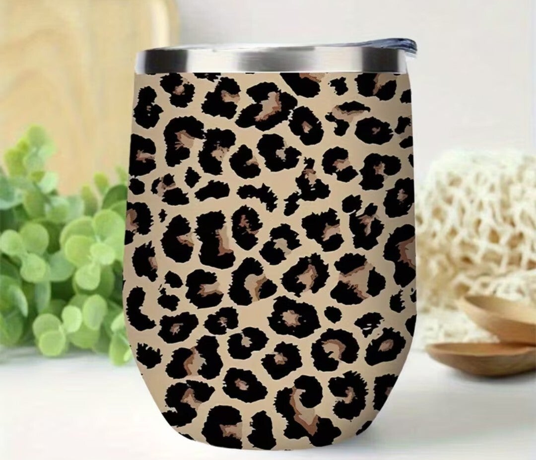 Thermos beker koud en warm luipaard vlekken