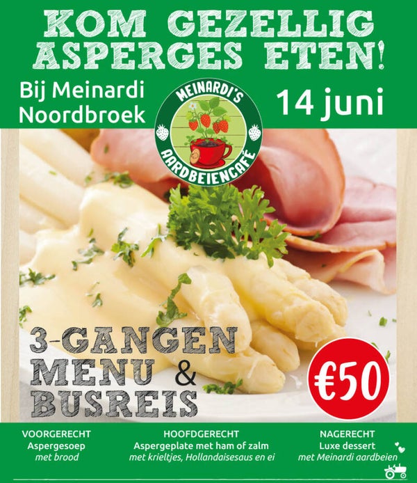 Asperges eten bij Meinardi op 14 juni