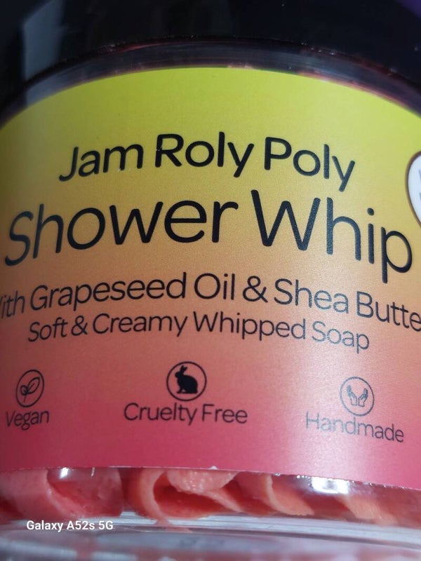 Jam roly poly shower whip