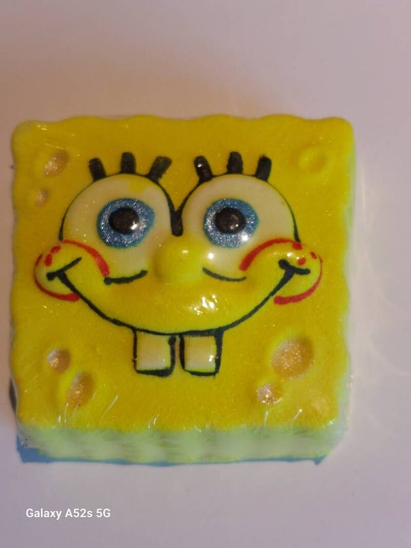 Yellow square bath bomb