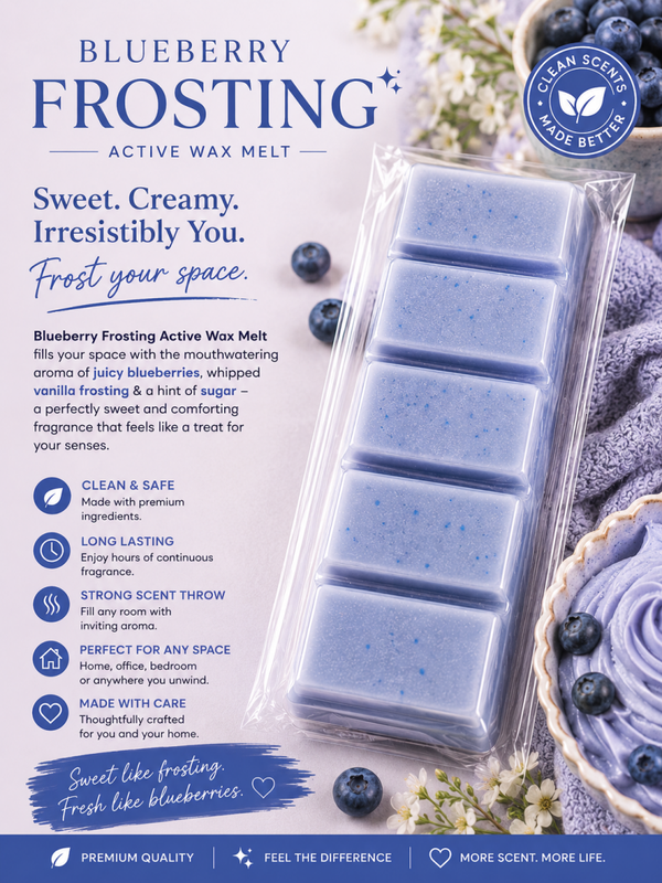 Blueberry frosting wax bar