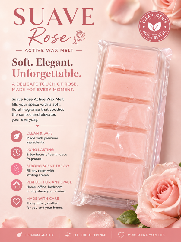 Wax melt bars suave rose