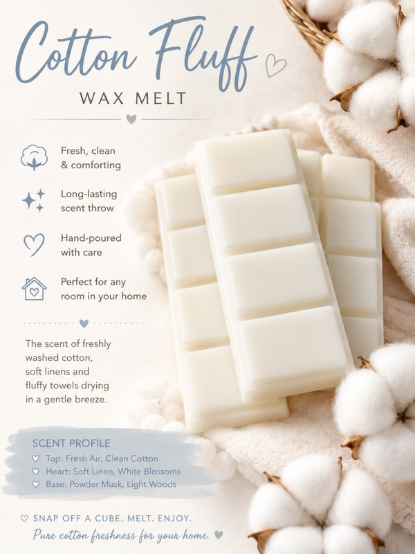 Cotton fluff wax melt