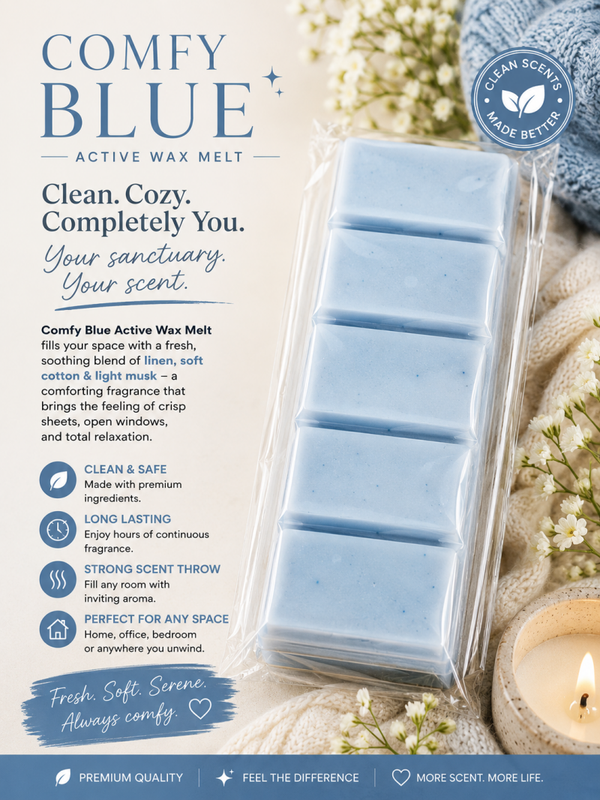 Comfy blue wax melt