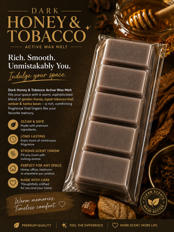Dark honey & tobacco wax bar