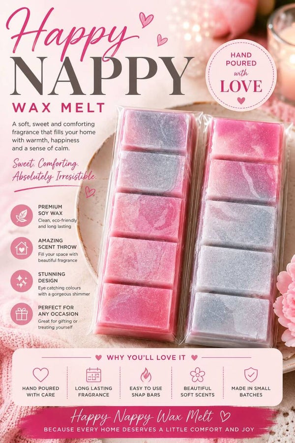 Wax melt bars happy nappy
