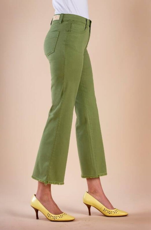 Pantalon 7/8 Boot cut vert olive