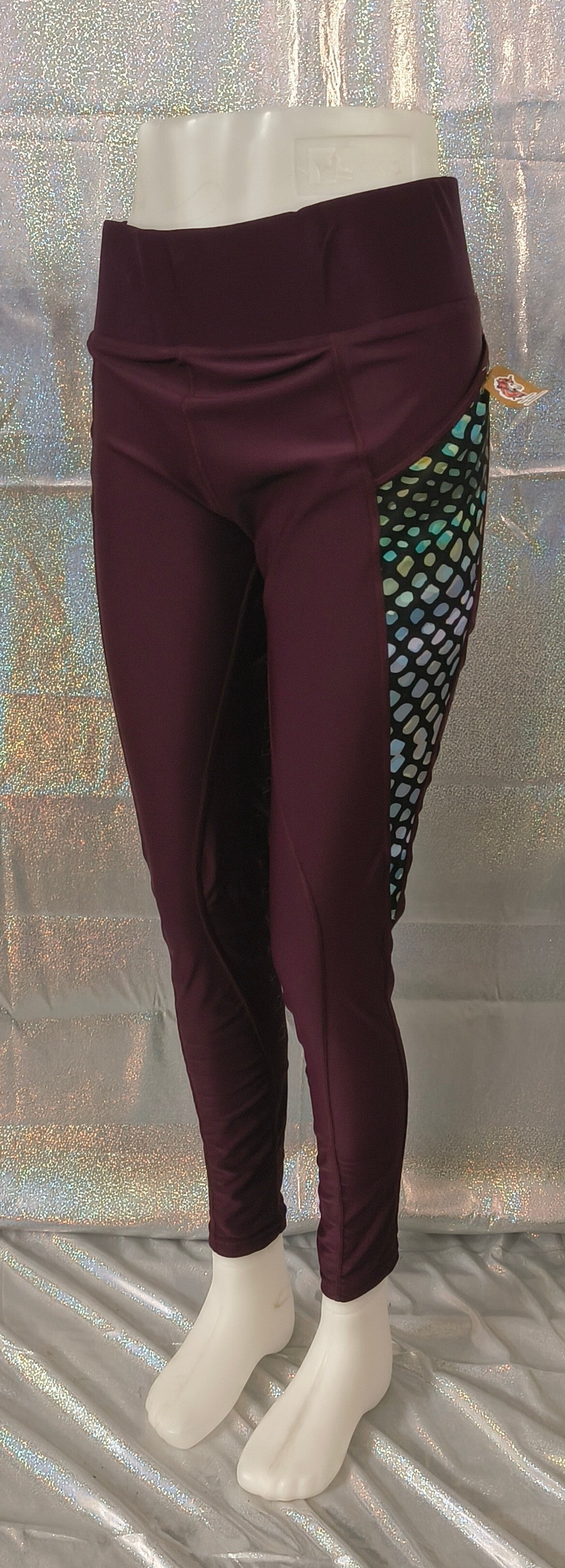 Broek bordeaux/regenboog