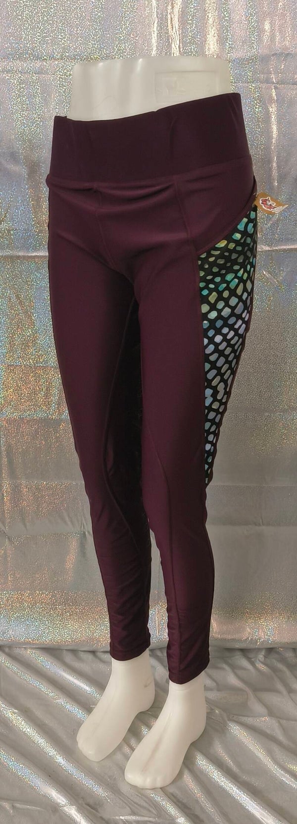 Broek bordeaux/regenboog