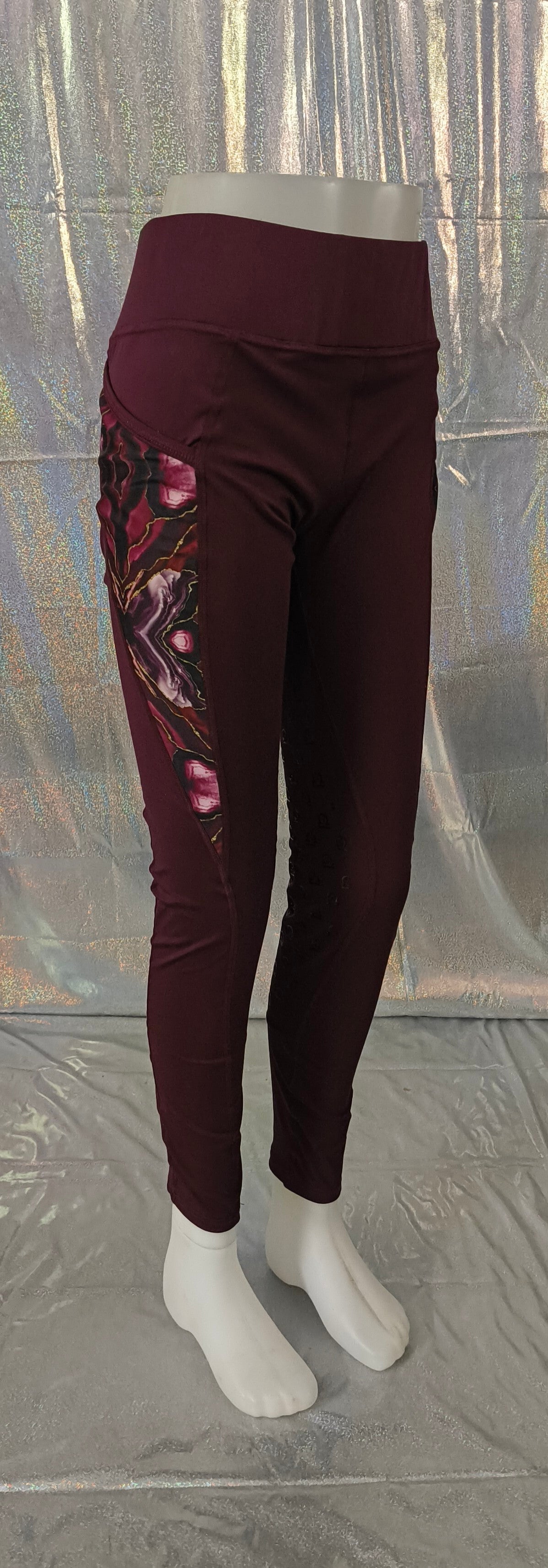 Broek bordeaux/marble