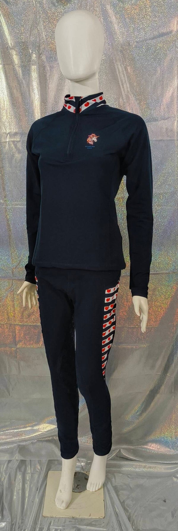 Shirt lange mouwen friese print blauw