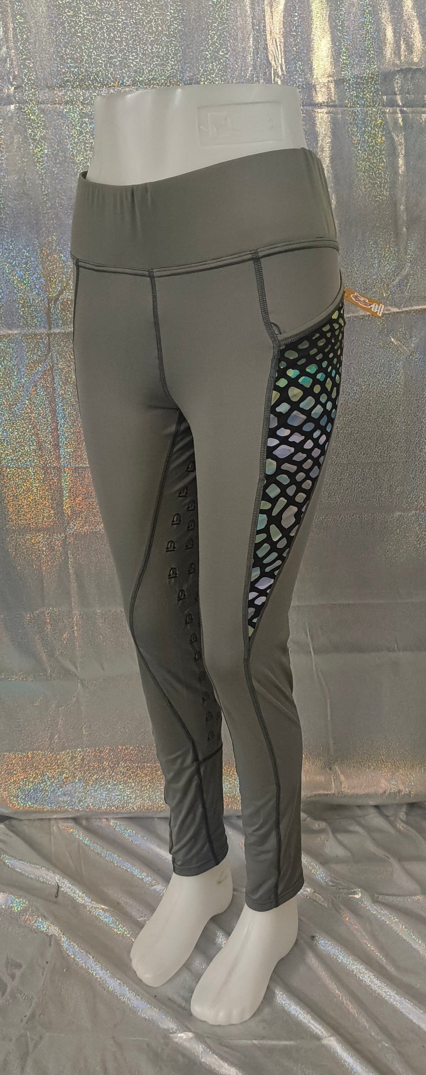 Broek grijs regenboog