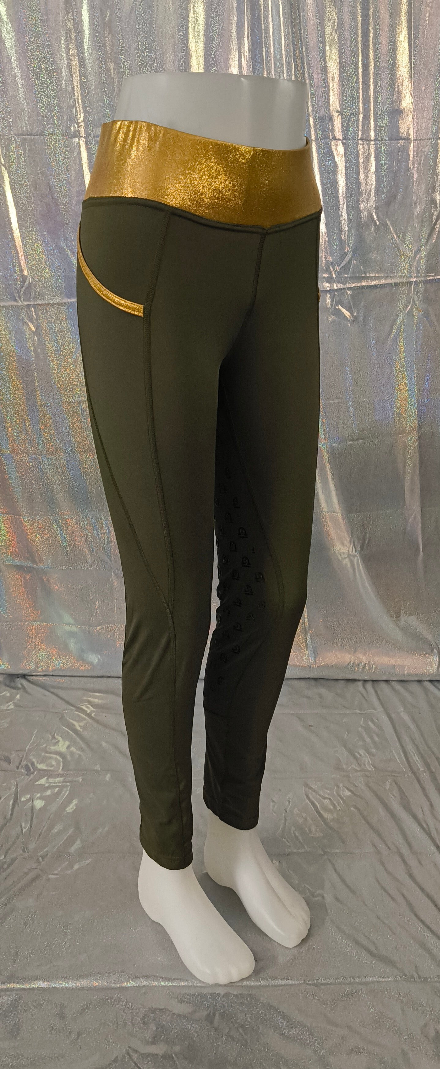 Broek groen/goud