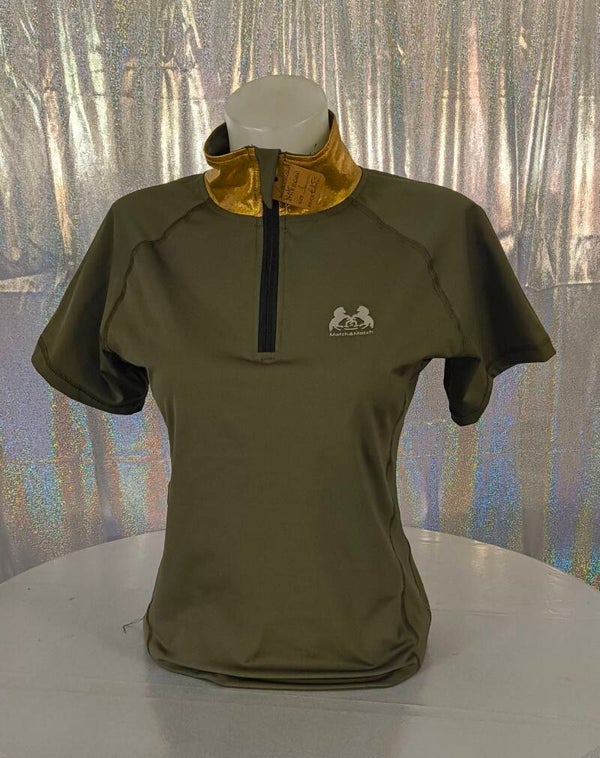 Shirt korte mouwen groen/goud