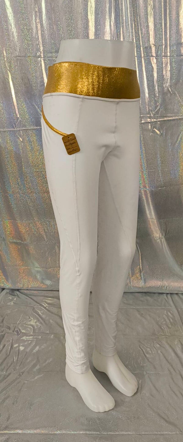 Broek wit/goud
