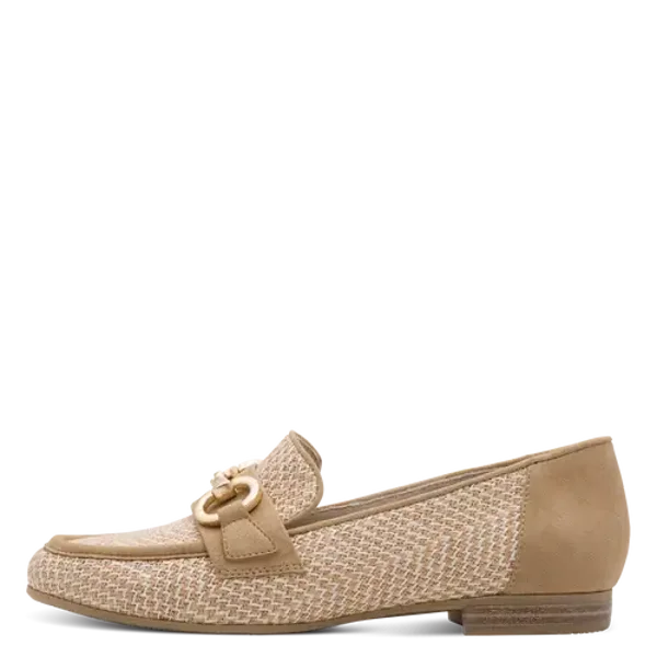 Mocassins Jana beige femme largeur H confort