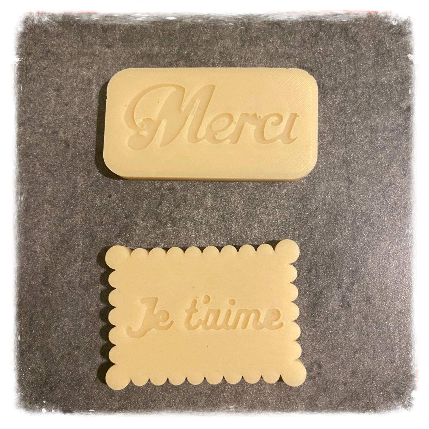 Fondant je T’AIME  ou MERCI