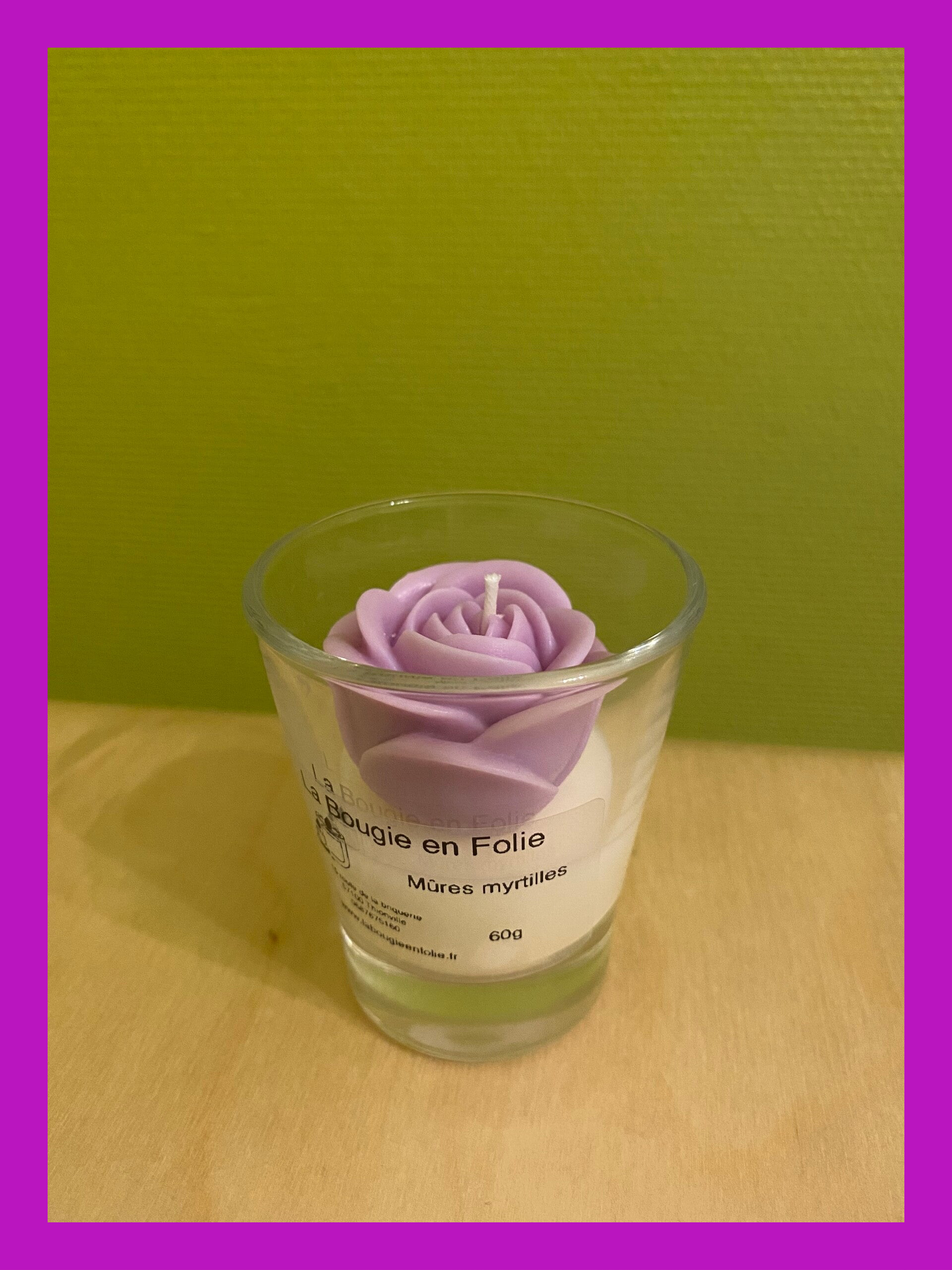 Bougie petit rose Mûres myrtilles