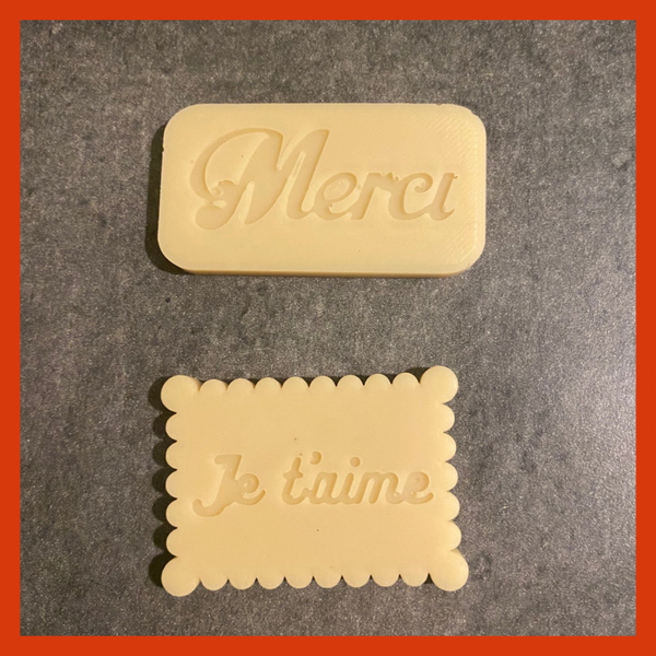 Fondant je T’AIME  ou MERCI