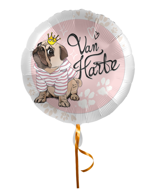 Ballon Van harte Mopshond