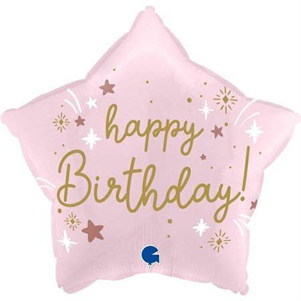HAPPY PINK STAR BIRTHDAY