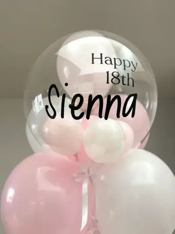 Luxe gepersonaliseerde XL Bubble tekst ballon