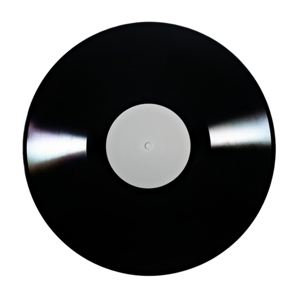 Disque vinyle vierge noir 30 cm sans sillons.