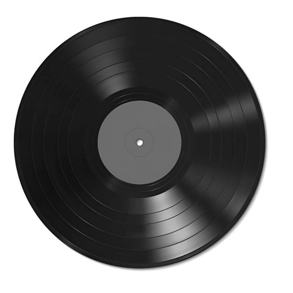 Disque vinyle vierge noir 30 cm avec sillons