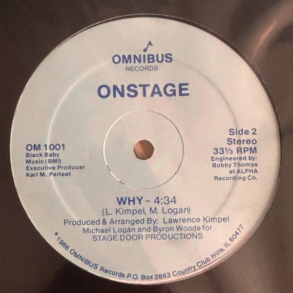 Onstage ‎– I'll Give My Best / Why