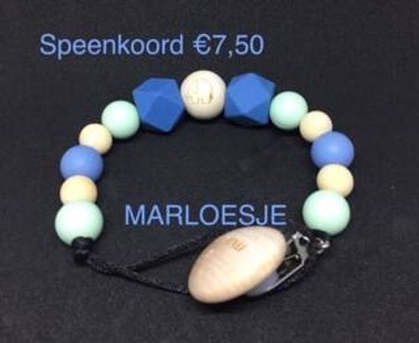 Speenkoord Multi Lichtblauw