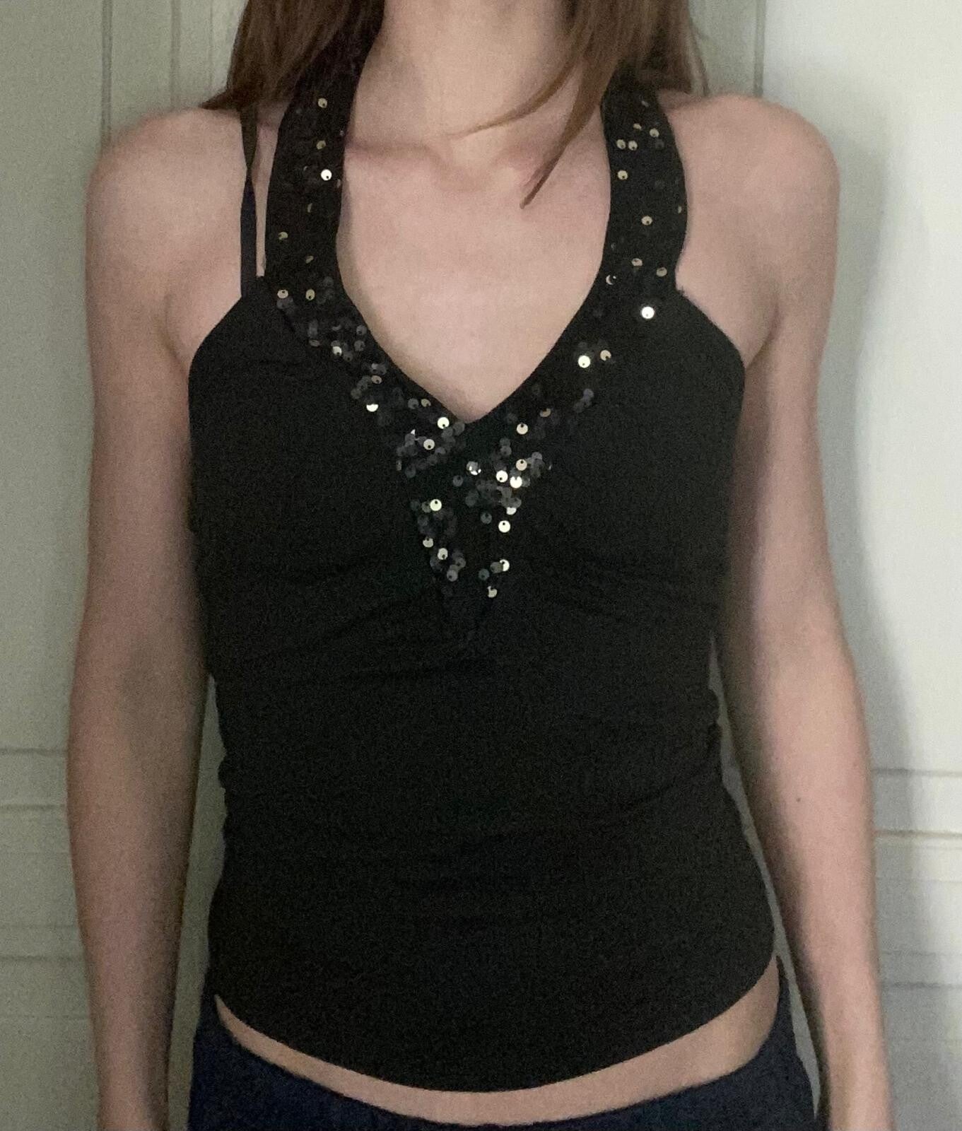 Black Sequin Top