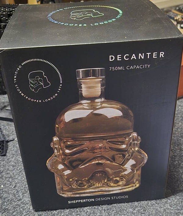 Original Stormtrooper Decanter, Transparent, for Whiskey, Bourbon & Scotch 750ml