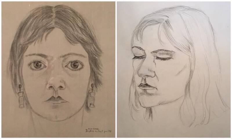 Portretten van Claar van Leent  getekend Josephine van Leent met grafiet. Leer portretschilderen bij Claar van Leent met Olieverf, een cursus of workshop van 5 dagen, met een overzichtelijke methode en met het beperkte palet van Anders Zorn.  
