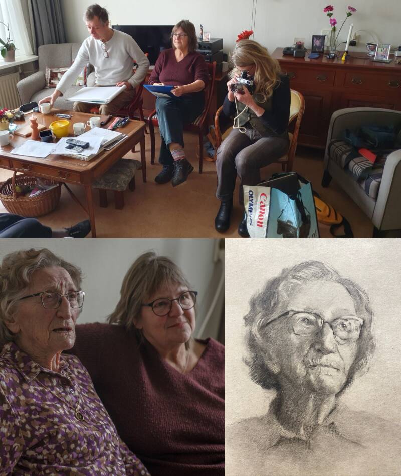 Aaltje van 99 jaar ontving ons bij haar thuis in het verzorginshuis Sparrenheuvel in Diepenveen 