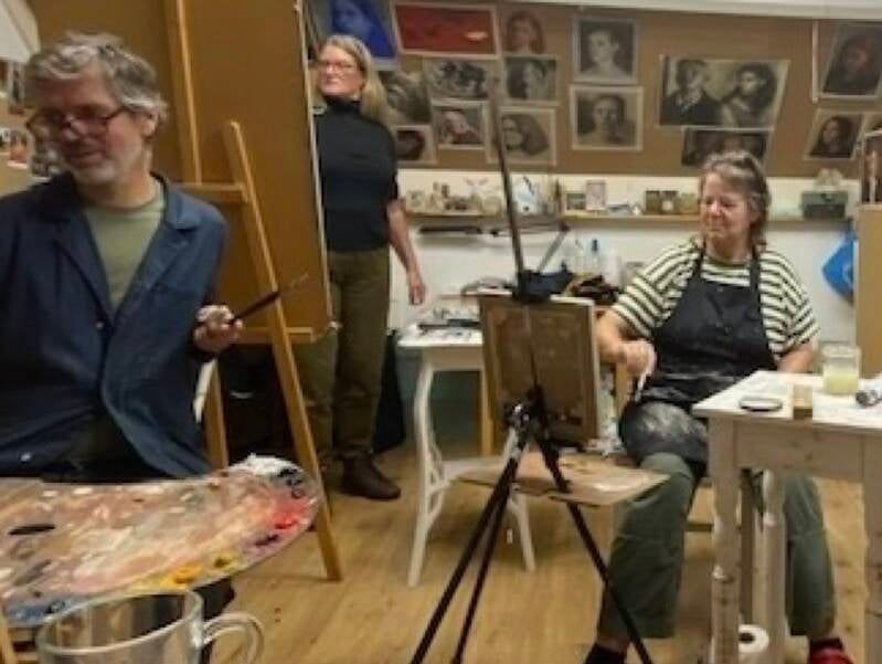 Claar van Leent Chretien Goos en Wendy Rutgers van het Deventer Portretatelier