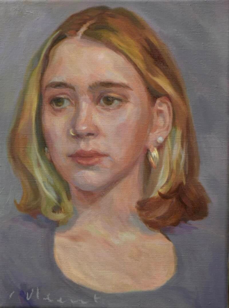Esmeralda portret in olieverf 