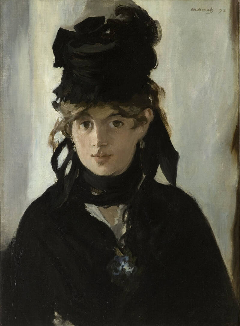 Berthe Morisot, geschilderd door Eduard Manet 