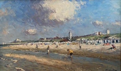 Niek van der Plas een gezicht op Katwijk van een hedendaagse kunstenaar in het Katwijks museum