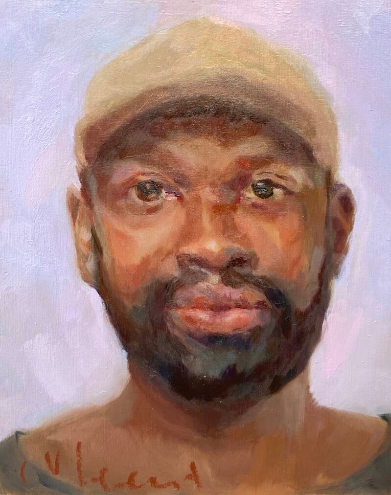 Shumar Anderson Portrait in oilpaint by Claar van Leent