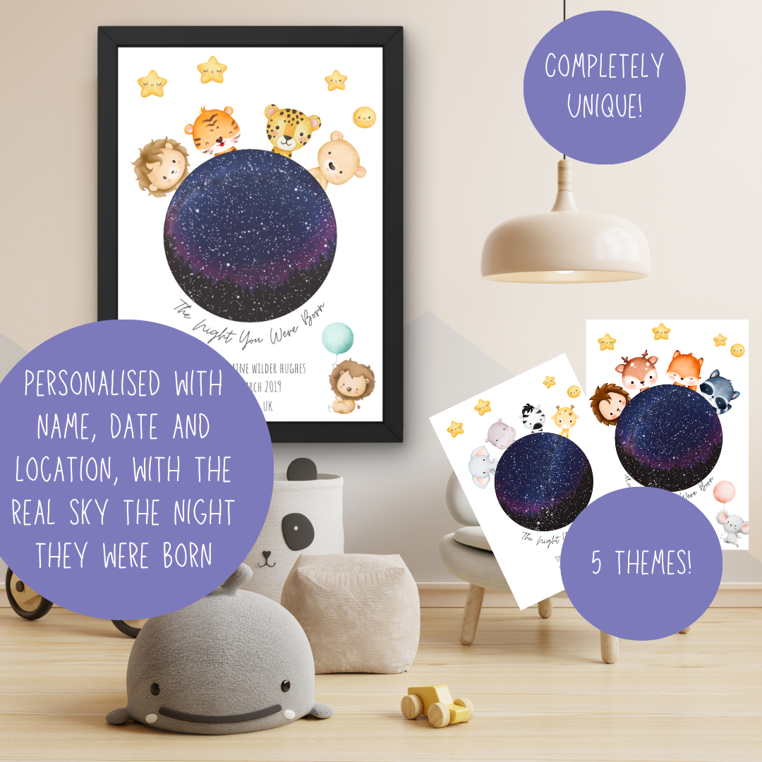 Personalised The Night You Were Born Print