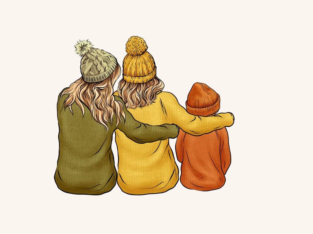 Customised Autumn Family PNG