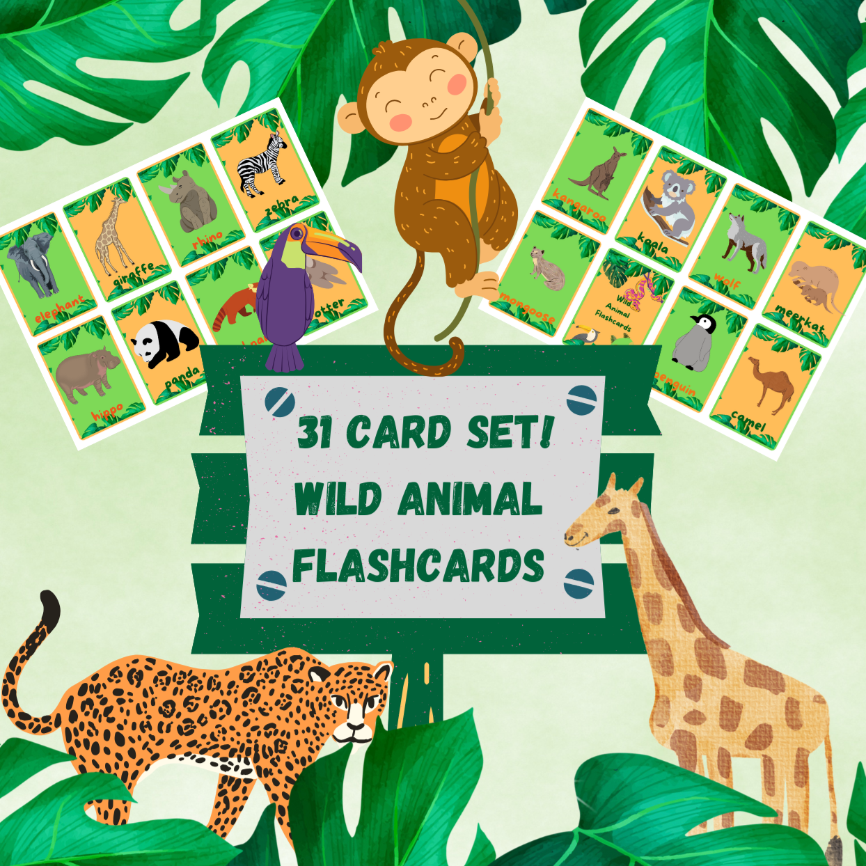 Wild Animal Flash Cards