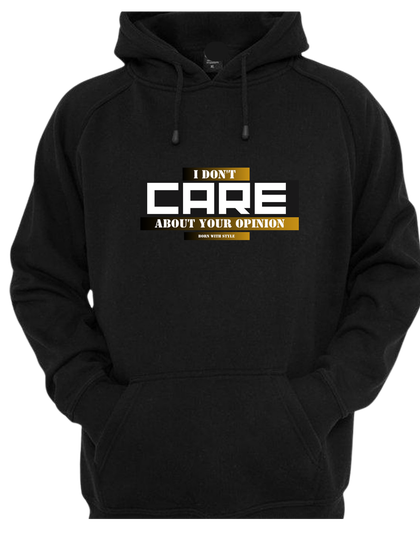 Hoodie / ZWart / I dont Care