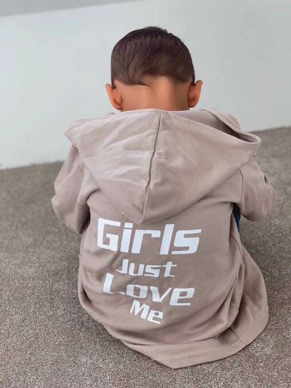 Kinder vest / zand / The girls just love me