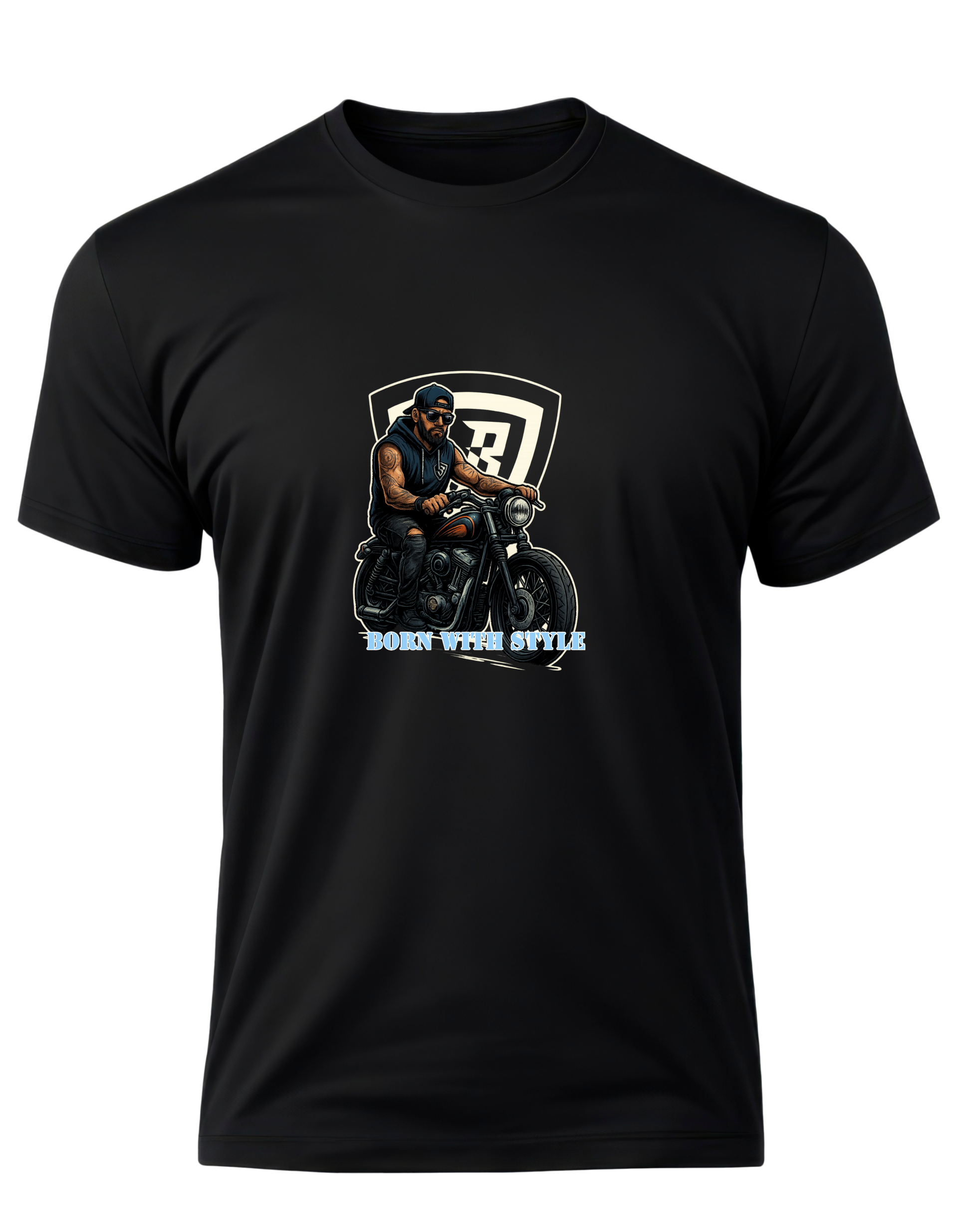 Biker heren shirt / zwart / B1