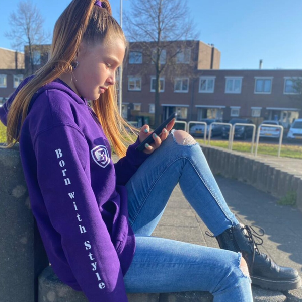 Kinder hoodie / Born with Style Classic / verschillende kleuren