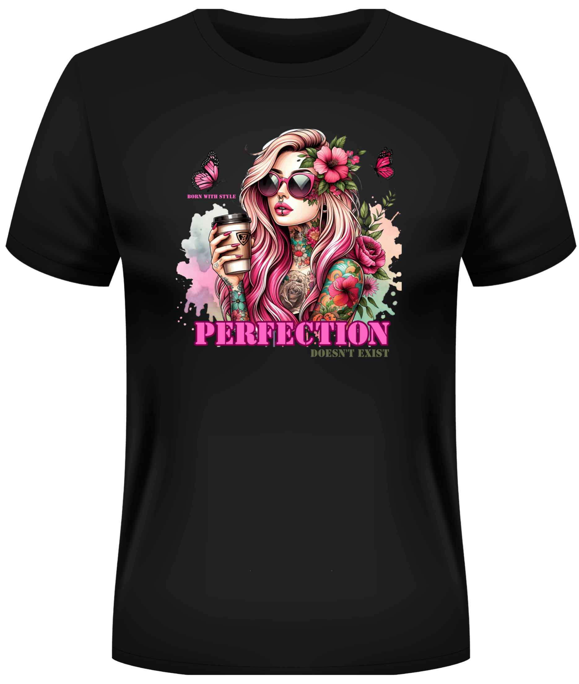 Dames shirt / Zwart / Perfection